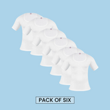 Pack of 6 - Interlock (Thick Fabric) Half Sleeves Vest