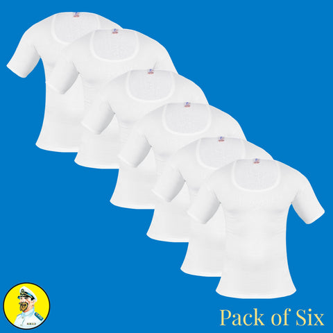 Pack of 6 - Interlock (Thick Fabric) Half Sleeves Vest